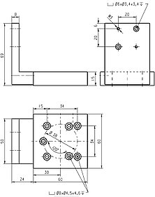 PI M-009.30 Z-Axis Adapter Plate Drawing