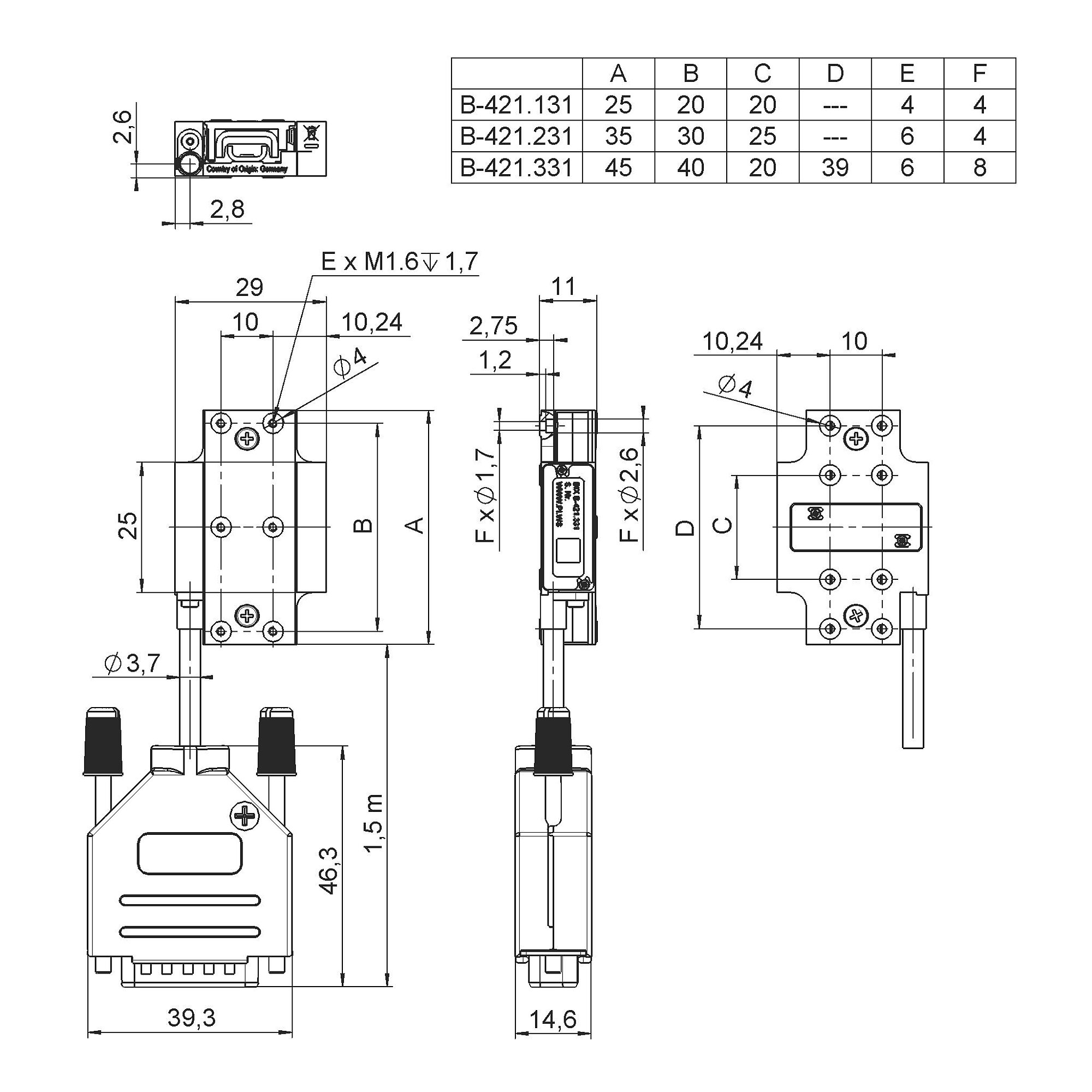 B-421 BIX Miniature Linear Stage
