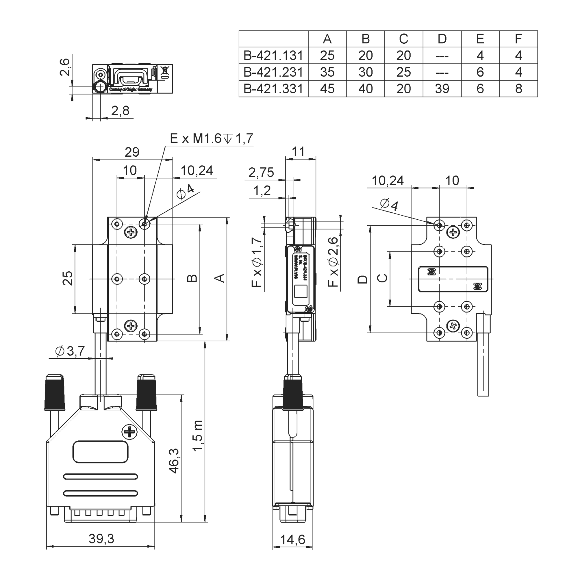 B-421 BIX Miniature Linear Stage