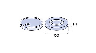 PI社製ラップアラウンド電極付きプレートの図面